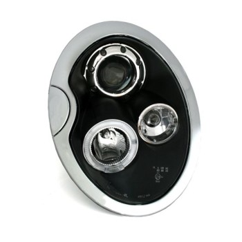 Φανάρια εμπρός Mini Cooper (2002-2004) angel eyes - μαύρα , με λάμπες (Η1) - σετ 2τμχ. Φανάρια εμπρός Mini Cooper (2002-2004) angel eyes - μαύρα , με λάμπες (Η1) - σετ 2τμχ.