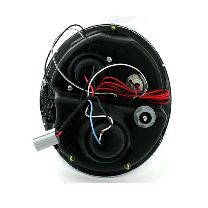 Φανάρια εμπρός Mini Cooper (2002-2004) angel eyes - μαύρα , με λάμπες (Η1) - σετ 2τμχ.