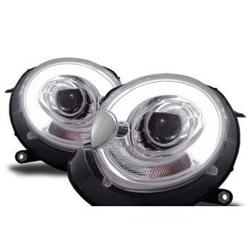 Φανάρια εμπρός Mini cooper (2006-2010) - led bar design , με λάμπες (Η1) - σετ 2τμχ. Φανάρια εμπρός Mini cooper (2006-2010) - led bar design , με λάμπες (Η1) - σετ 2τμχ.