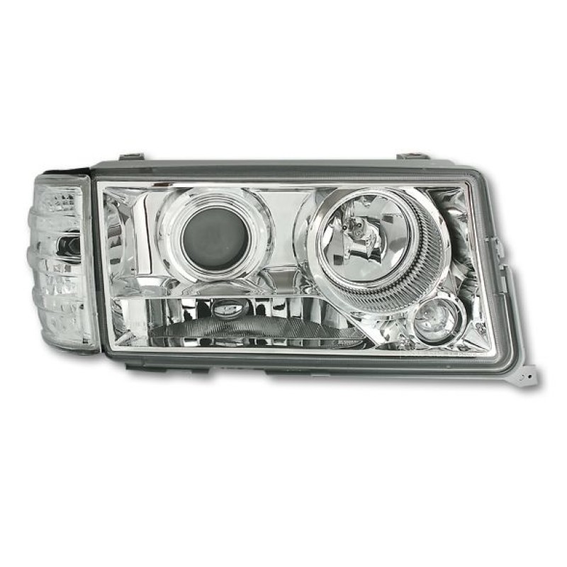 Φανάρια εμπρός Mercedes W201 E190 1982-1993) angel eyes, με λάμπες (Η1) - σετ 2τμχ.
