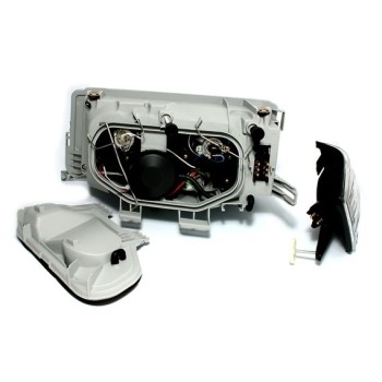 Φανάρια εμπρός Mercedes W201 E190 1982-1993) angel eyes, με λάμπες (Η1) - σετ 2τμχ.