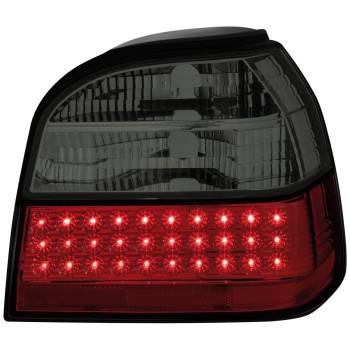 Πίσω φανάρια led Vw Golf III (1991-1997) hatchback / cabrio - μαύρα chrome - σετ 2τμχ.