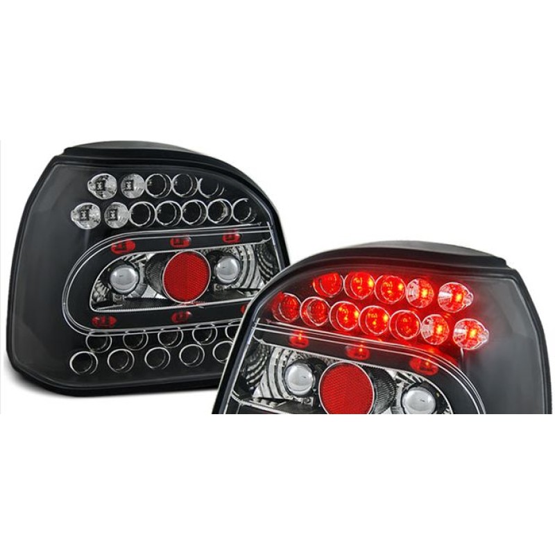 Πίσω φανάρια led Vw Golf III - μαύρα - σετ 2τμχ.