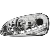 Φανάρια εμπρός Vw Golf 5 led εργοστασιακά xenon , chrome με λάμπες (D2S) - σετ 2τμχ.