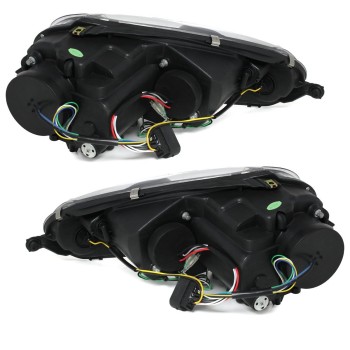 Φανάρια εμπρός Vw Golf 5 led εργοστασιακά xenon , black , με λάμπες (D2S) - σετ 2τμχ.