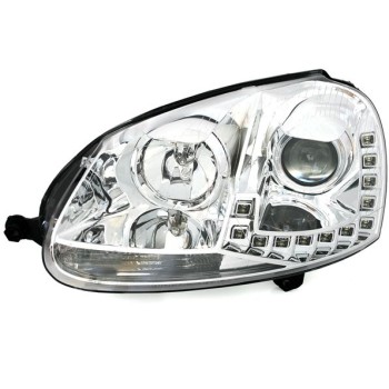 Φανάρια εμπρός VW Golf 5 , με λάμπες (Η1/H7) led - σετ 2τμχ.