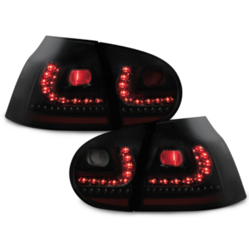 Πίσω φανάρια led VW Golf 5 - μαύρα - σετ 2τμχ.