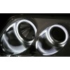 Φανάρια εμπρός Vw Passat B5.5 (2001-2005) angel eyes - chrome , με λάμπες (Η1) - σετ 2τμχ.