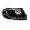 Φανάρια εμπρός Vw Passat B5.5 (2001-2005) led - μαύρα , με λάμπες (Η1) - σετ 2τμχ.