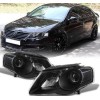 Φανάρια εμπρός Vw Passat B6 (2005-2010) - μαύρα , χωρίς λάμπες (Η7) - σετ 2τμχ.