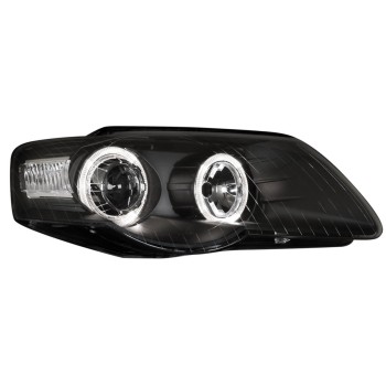 Φανάρια εμπρός Vw Passat B6 / 3C (2005-2010) angel eyes - μαύρα , χωρίς λάμπες (Η7) - σετ 2τμχ. Φανάρια εμπρός Vw Passat B6 / 3C (2005-2010) angel eyes - μαύρα , χωρίς λάμπες (Η7) - σετ 2τμχ.