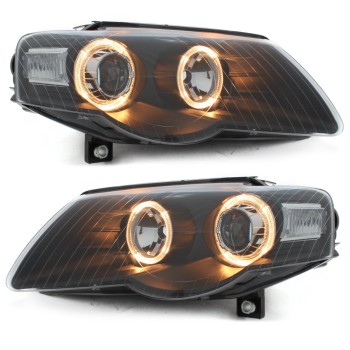 Φανάρια εμπρός Vw Passat B6 / 3C (2005-2010) angel eyes - μαύρα , χωρίς λάμπες (Η7) - σετ 2τμχ. Φανάρια εμπρός Vw Passat B6 / 3C (2005-2010) angel eyes - μαύρα , χωρίς λάμπες (Η7) - σετ 2τμχ.