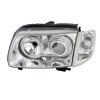 Φανάρια εμπρός Vw Polo 6N (1999-2001) angel eyes - chrome , χωρίς λάμπες (Η7) - σετ 2τμχ.