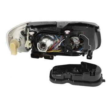 Φανάρια εμπρός Vw Polo 6N (1999-2001) angel eyes - chrome , χωρίς λάμπες (Η7) - σετ 2τμχ.