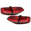 Πίσω φανάρια led Audi A4 sedan (2007-2011) - κόκκινα / chrome - σετ 2τμχ.