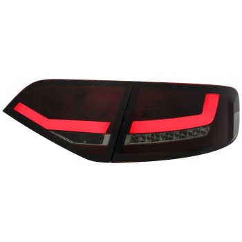 Πίσω φανάρια led Audi A4 sedan (2007-2011) - κόκκινα φιμέ - σετ 2τμχ.
