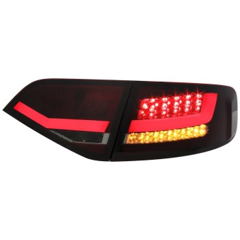 Πίσω φανάρια led Audi A4 sedan (2007-2011) - κόκκινα φιμέ - σετ 2τμχ.
