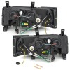Φανάρια εμπρός Vw Transporter T4 (1990-2003) led , black , με λάμπες (Η1) - σετ 2τμχ.