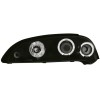 Φανάρια εμπρός Opel Tigra (1991-2000) angel eyes - μαύρα , με λάμπες (Η1) - σετ 2τμχ.