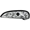 Φανάρια εμπρός Opel Tigra (1991-2000) angel eyes - chrome , με λάμπες (Η1) - σετ 2τμχ.