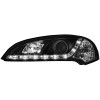 Φανάρια εμπρός Opel Tigra (1991-2000) led - μαύρα , με λάμπες (Η1) - σετ 2τμχ.