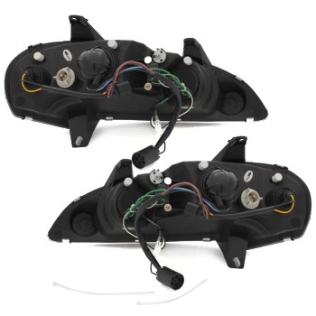 Φανάρια εμπρός Opel Tigra (1991-2000) led - μαύρα , με λάμπες (Η1) - σετ 2τμχ.