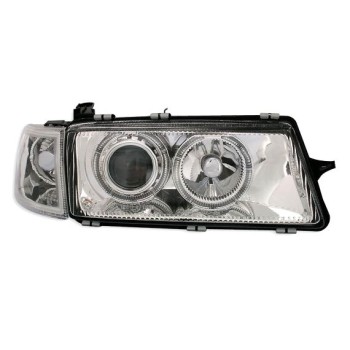 Φανάρια εμπρός Opel Vectra A (1988-1995) angel eyes - chrome , χωρίς λάμπες (Η7) - σετ 2τμχ.