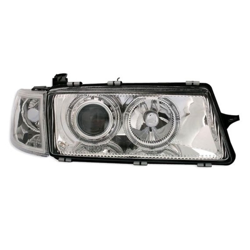 Φανάρια εμπρός Opel Vectra A (1988-1995) angel eyes - chrome , χωρίς λάμπες (Η7) - σετ 2τμχ.