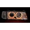 Φανάρια εμπρός Opel Vectra A (1988-1995) angel eyes - chrome , χωρίς λάμπες (Η7) - σετ 2τμχ.