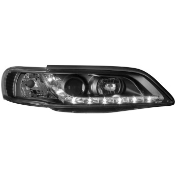 Φανάρια εμπρός Opel Vectra B (1996-1999) led , μαύρα , χωρίς λάμπες (Η1) - σετ 2τμχ.