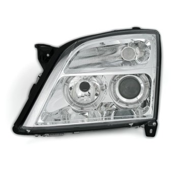 Φανάρια εμπρός Opel Vectra C (2002-2005) angel eyes - chrome , χωρίς λάμπες (Η7) - σετ 2τμχ.