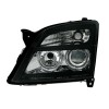 Φανάρια εμπρός Opel Vectra C (2002-2005) angel eyes - μαύρα , χωρίς λάμπες (Η7) - σετ 2τμχ.