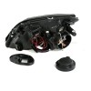 Φανάρια εμπρός Opel Vectra C (2002-2005) angel eyes - μαύρα , χωρίς λάμπες (Η7) - σετ 2τμχ.