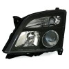 Φανάρια εμπρός Opel Vectra C / Signum (2002-2005) - μαύρα , με λάμπες (Η1) - σετ 2τμχ.