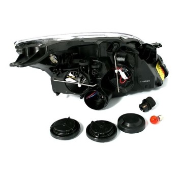 Φανάρια εμπρός Opel Vectra C / Signum (2005-2009) angel eyes - μαύρα , χωρίς λάμπες (Η7) - σετ 2τμχ.