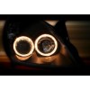Φανάρια εμπρός Opel Vectra C / Signum (2005-2009) angel eyes - μαύρα , χωρίς λάμπες (Η7) - σετ 2τμχ.