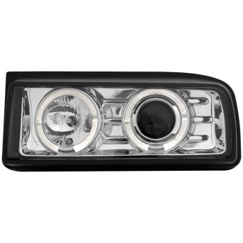 Φανάρια εμπρός Vw Corrado angel eyes - chrome , με λάμπες (Η1) - σετ 2τμχ.