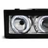 Φανάρια εμπρός Vw Corrado angel eyes - chrome , χωρίς λάμπες (Η7) - σετ 2τμχ.