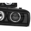Φανάρια εμπρός Vw Corrado angel eyes - μαύρα , χωρίς λάμπες (Η7) - σετ 2τμχ.