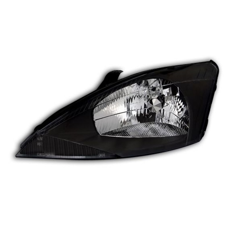 Φανάρια εμπρός Ford Focus (1998-2001) - μαύρα , με λάμπες (Η4) - σετ 2τμχ.