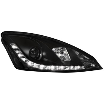 Φανάρια εμπρός Ford Focus (2001-2004) led - black, με λάμπες (Η1) - σετ 2τμχ. Φανάρια εμπρός Ford Focus (2001-2004) led - black, με λάμπες (Η1) - σετ 2τμχ.