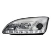 Φανάρια εμπρός Ford Focus (2005-2008) Devil eyes led - χρωμίου , με λάμπες (Η1) - σετ 2τμχ.