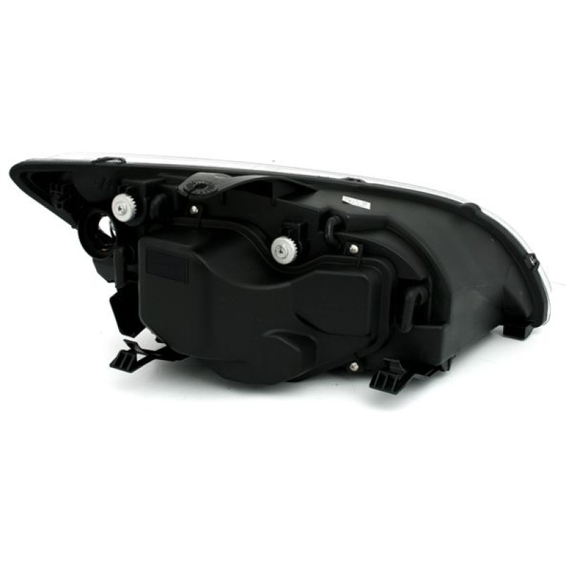 Φανάρια εμπρός led Ford Focus (2005-2008) angel eyes - μαύρα , με λάμπες (Η1) - σετ 2τμχ.