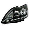 Φανάρια εμπρός Ford Focus (2008-2011) - μαύρα , με λάμπες (Η1) - σετ 2τμχ.