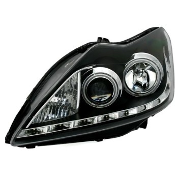 Φανάρια εμπρός Ford Focus (2008-2011) - μαύρα , με λάμπες (Η1) - σετ 2τμχ. Φανάρια εμπρός Ford Focus (2008-2011) - μαύρα , με λάμπες (Η1) - σετ 2τμχ.