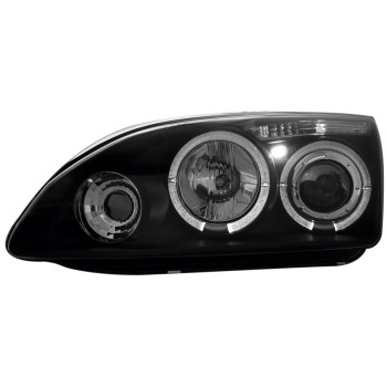 Φανάρια εμπρός Ford Focus (2005-2008) angel eyes - μαύρα , με λάμπες (Η1) - σετ 2τμχ. Φανάρια εμπρός Ford Focus (2005-2008) angel eyes - μαύρα , με λάμπες (Η1) - σετ 2τμχ.