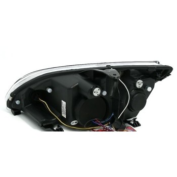 Φανάρια εμπρός Ford Focus (2005-2008) angel eyes - μαύρα , με λάμπες (Η1) - σετ 2τμχ. Φανάρια εμπρός Ford Focus (2005-2008) angel eyes - μαύρα , με λάμπες (Η1) - σετ 2τμχ.