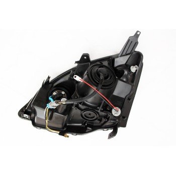 Φανάρια εμπρός Honda Civic (2001-2005) 3/5 πορτο - μαύρα , με λάμπες (Η1) - σετ 2τμχ.