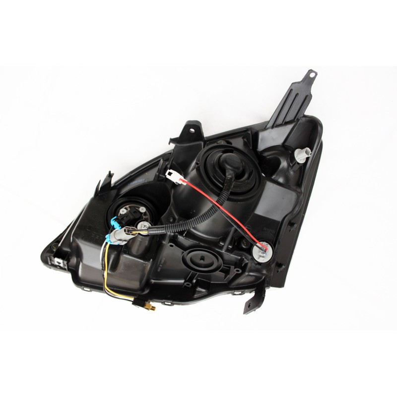 Φανάρια εμπρός Honda Civic (2001-2005) 3/5 πορτο - μαύρα , με λάμπες (Η1) - σετ 2τμχ.