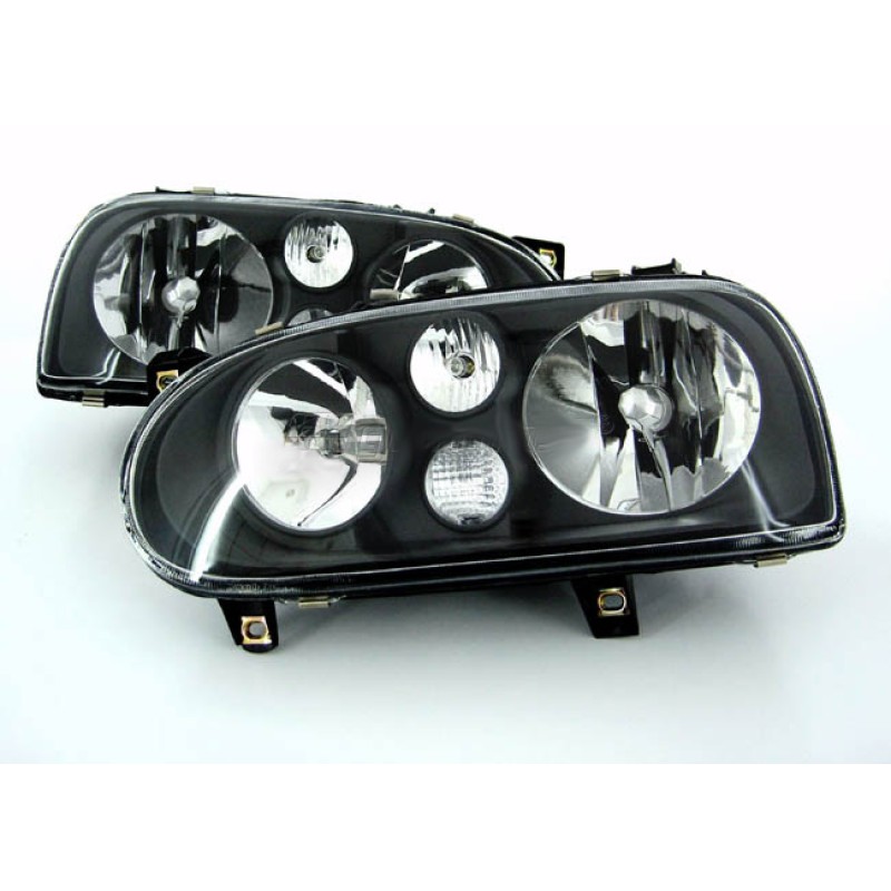 Φανάρια εμπρός Vw Golf ΙΙΙ R32 Hella design , χωρίς λάμπες (Η7) - σετ 2τμχ.
